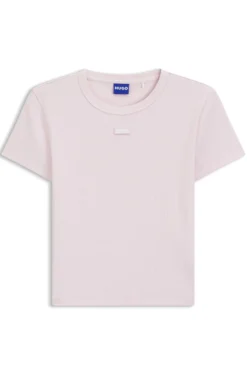 Slim-Fit Cropped T-Shirt aus Stretch-Baumwolle