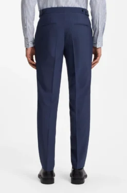 Slim-Fit Dreiteiler Anzug aus Woll-Mix mit Popeline-Struktur