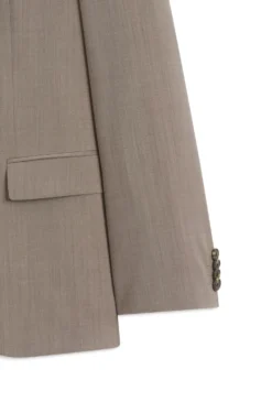 Slim-Fit Dreiteiler Anzug aus Woll-Mix mit Popeline-Struktur