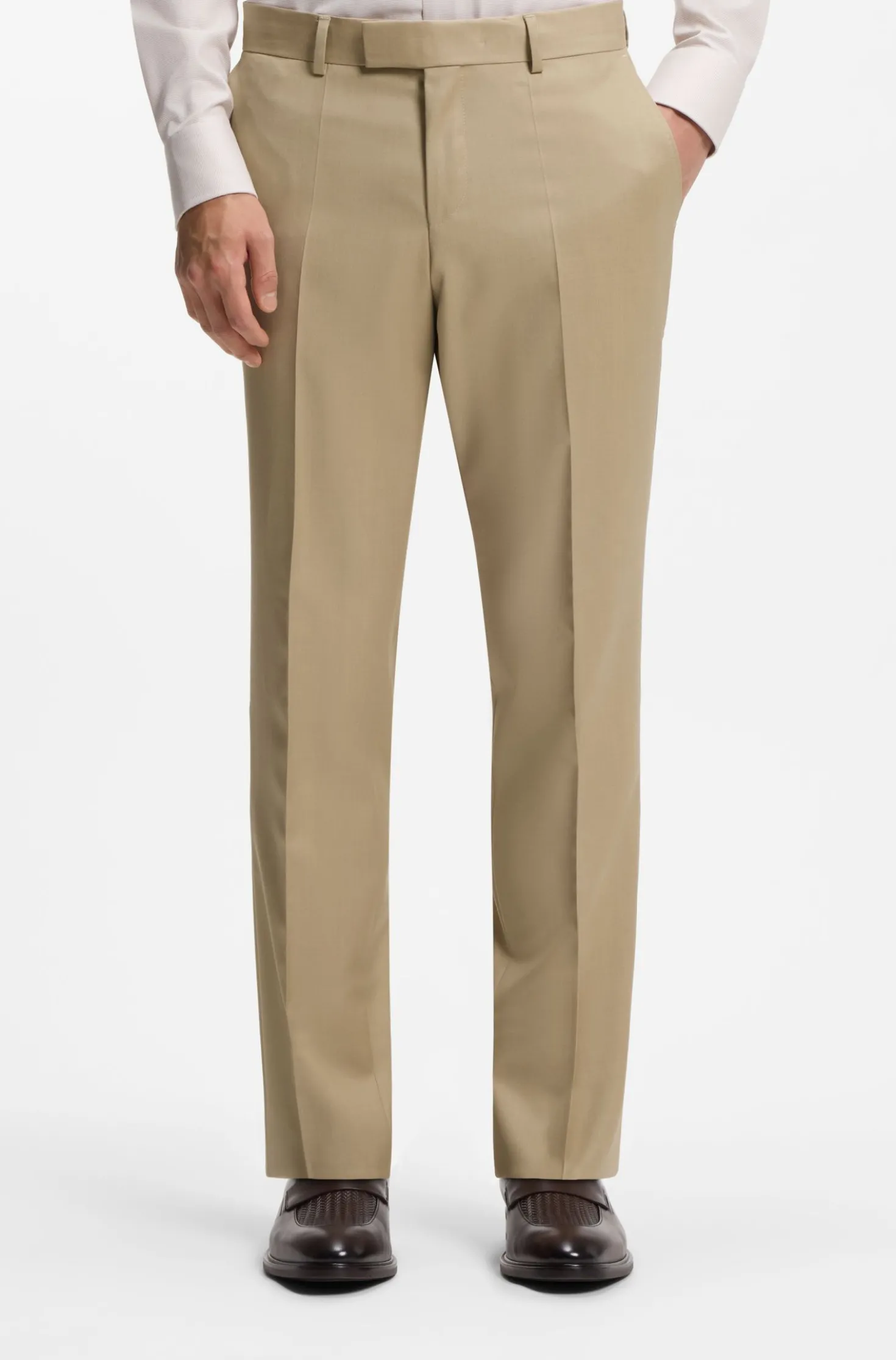 Slim-Fit Dreiteiler aus Schurwoll-Serge