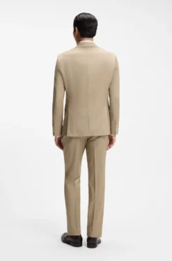 Slim-Fit Dreiteiler aus Schurwoll-Serge