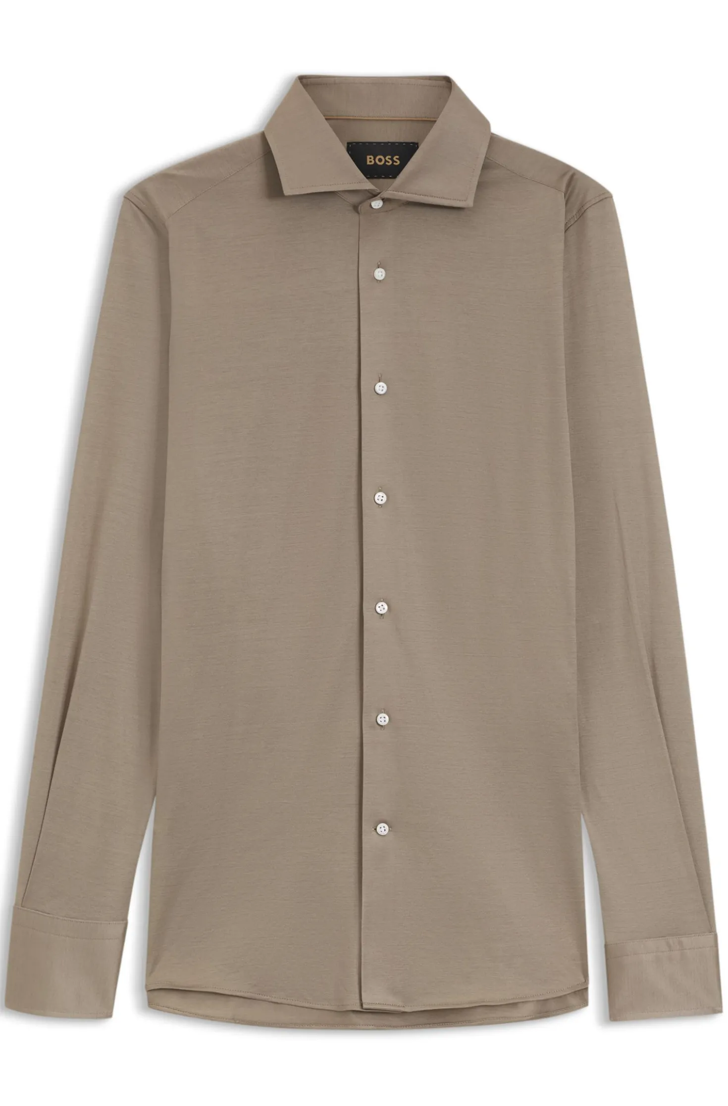 Slim-Fit Hemd aus Baumwoll-Jersey