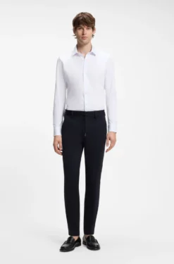 Slim-Fit Hemd aus Baumwoll-Mix mit Performance-Stretch