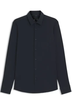 Slim-Fit Hemd aus Baumwoll-Mix mit Performance-Stretch