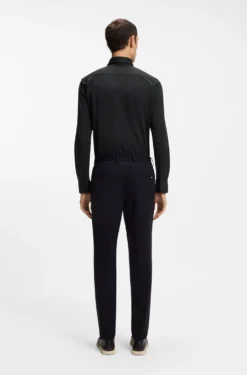 Slim-Fit Hemd aus Baumwoll-Mix mit Performance-Stretch