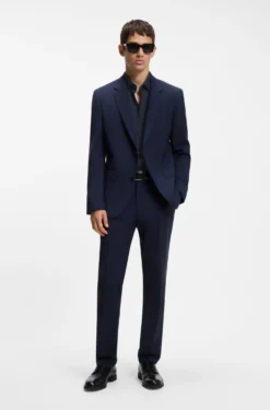 Slim-Fit Hemd aus bügelleichter Baumwoll-Popeline
