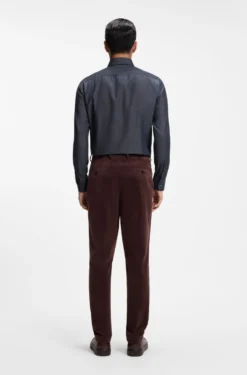 Slim-Fit Hemd aus Denim mit Kaschmir