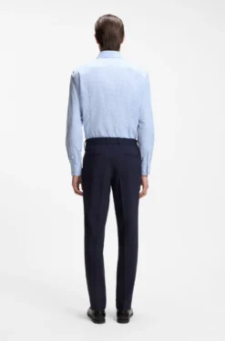 Slim-Fit Hemd aus funktionalem Stretch-Gewebe mit Karomuster