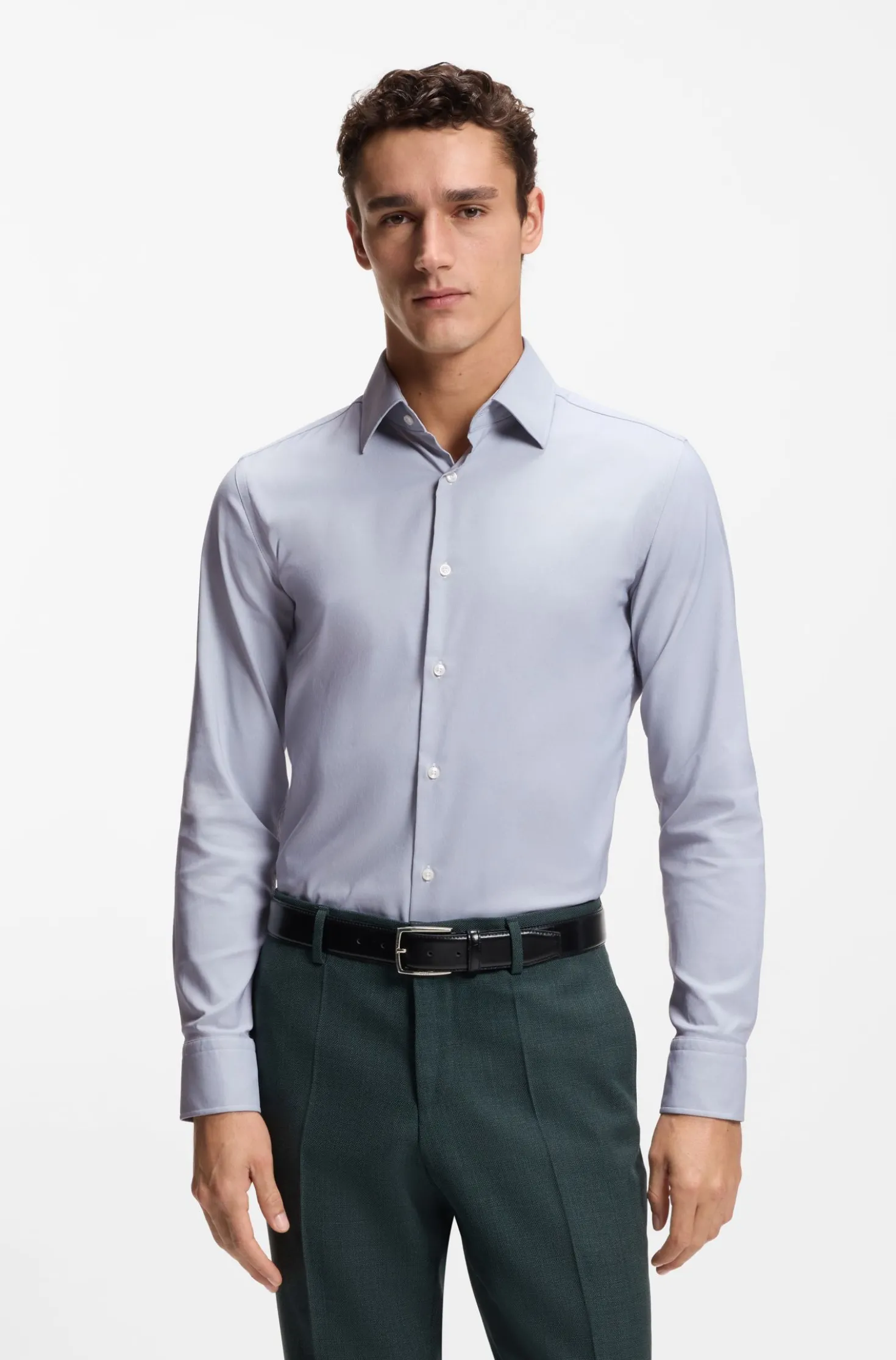 Slim-Fit Hemd aus funktionalem Stretch-Twill
