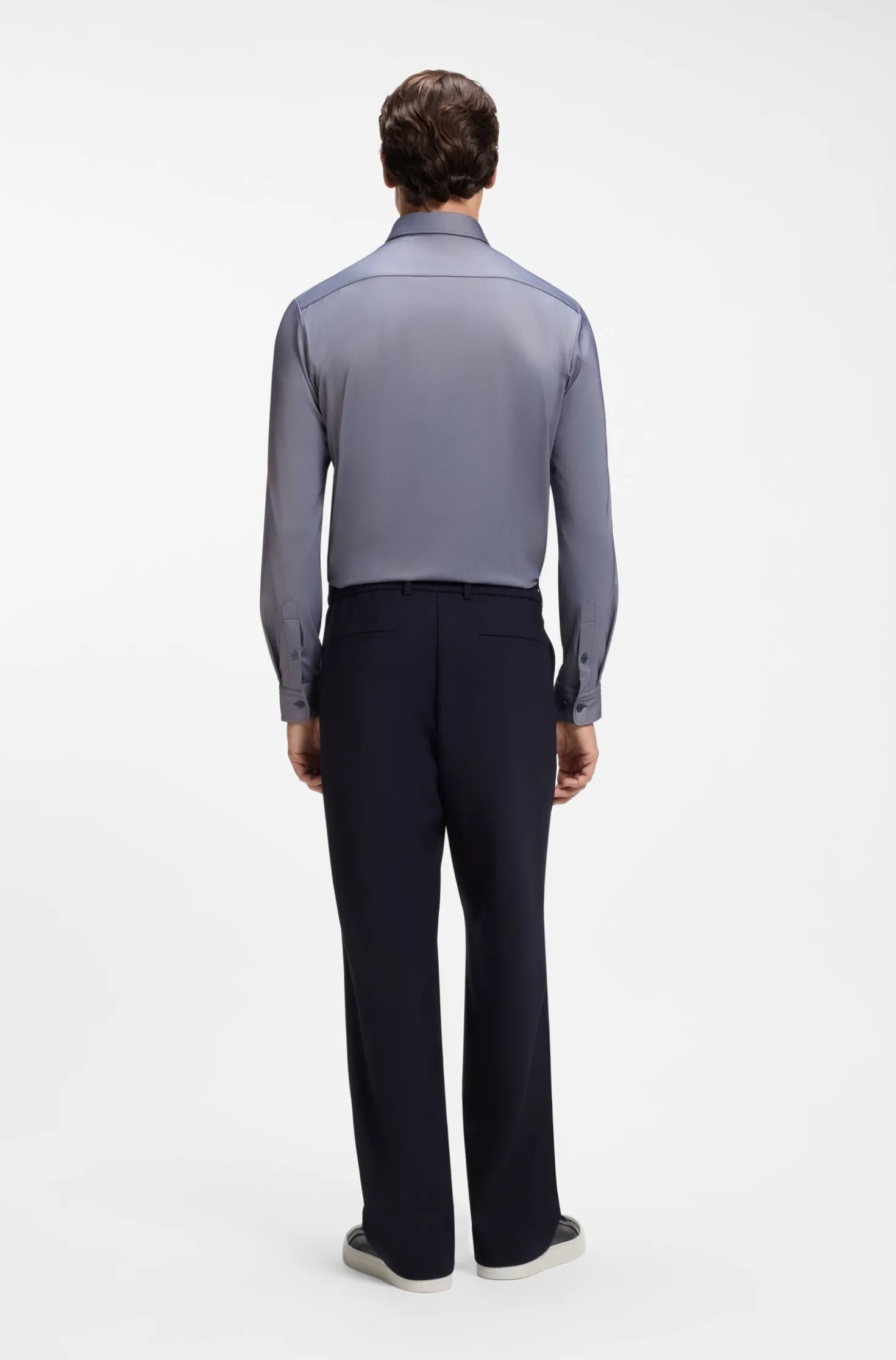 Slim-Fit Hemd aus funktionalem Stretch-Gewebe mit Struktur