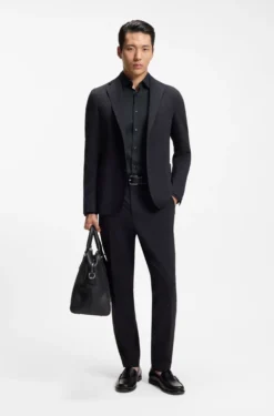 Slim-Fit Hemd aus funktionalem Stretch-Twill
