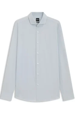 Slim-Fit Hemd aus in Italien gefertigtem Baumwoll-Chambray