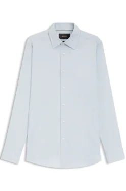 Slim-Fit Hemd aus italienischem Baumwoll-Mix mit Elasthan-Anteil