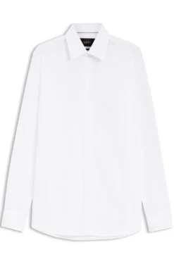 Slim-Fit Hemd aus italienischer Baumwoll-Popeline
