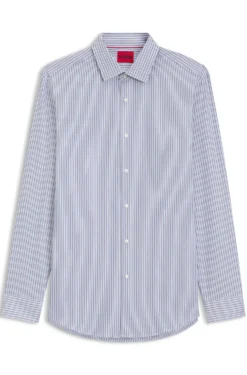 Slim-Fit Hemd aus Oxford-Baumwolle mit Knopfmanschetten
