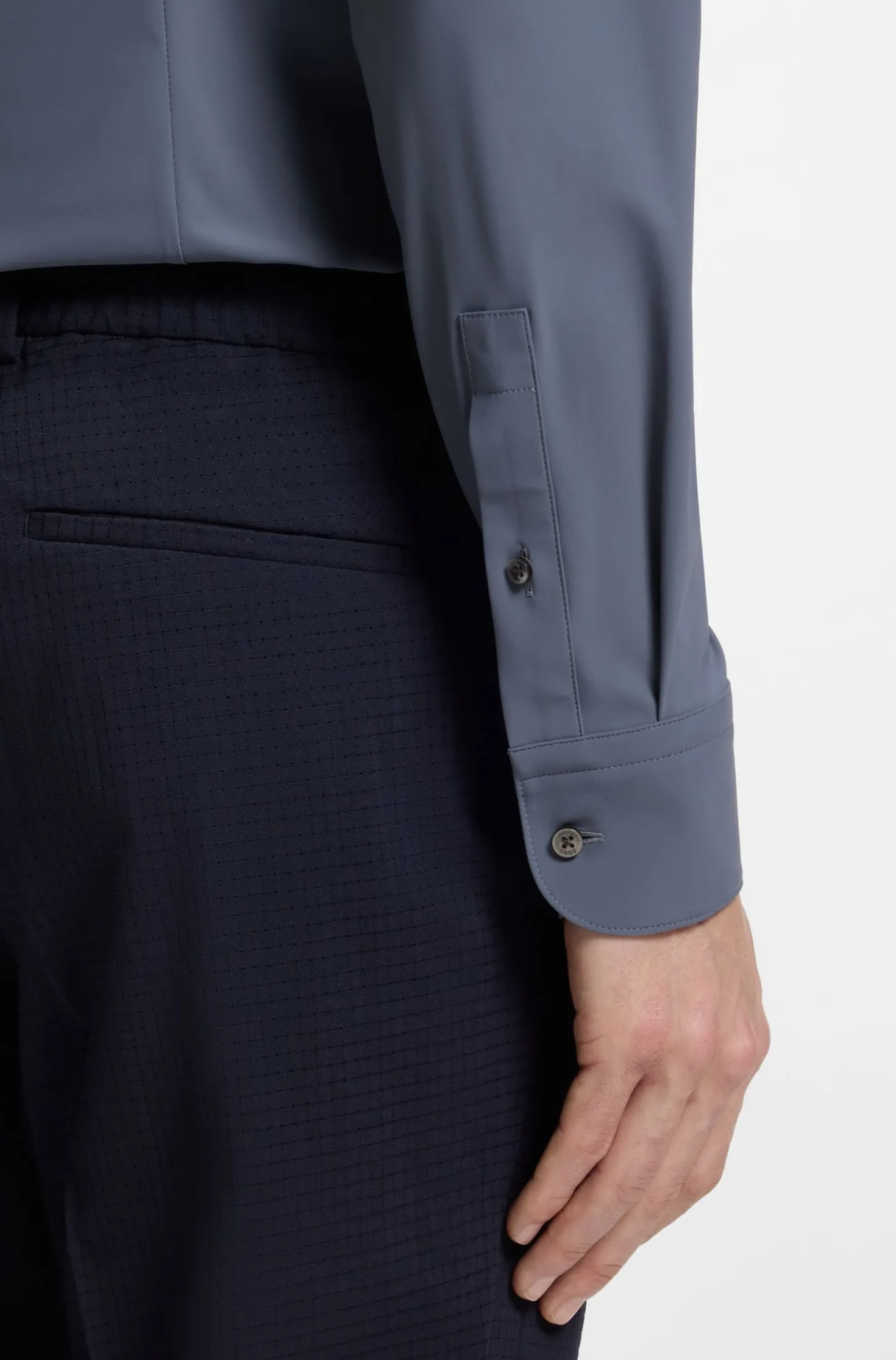 Slim-Fit Hemd aus Performance-Stretch-Jersey
