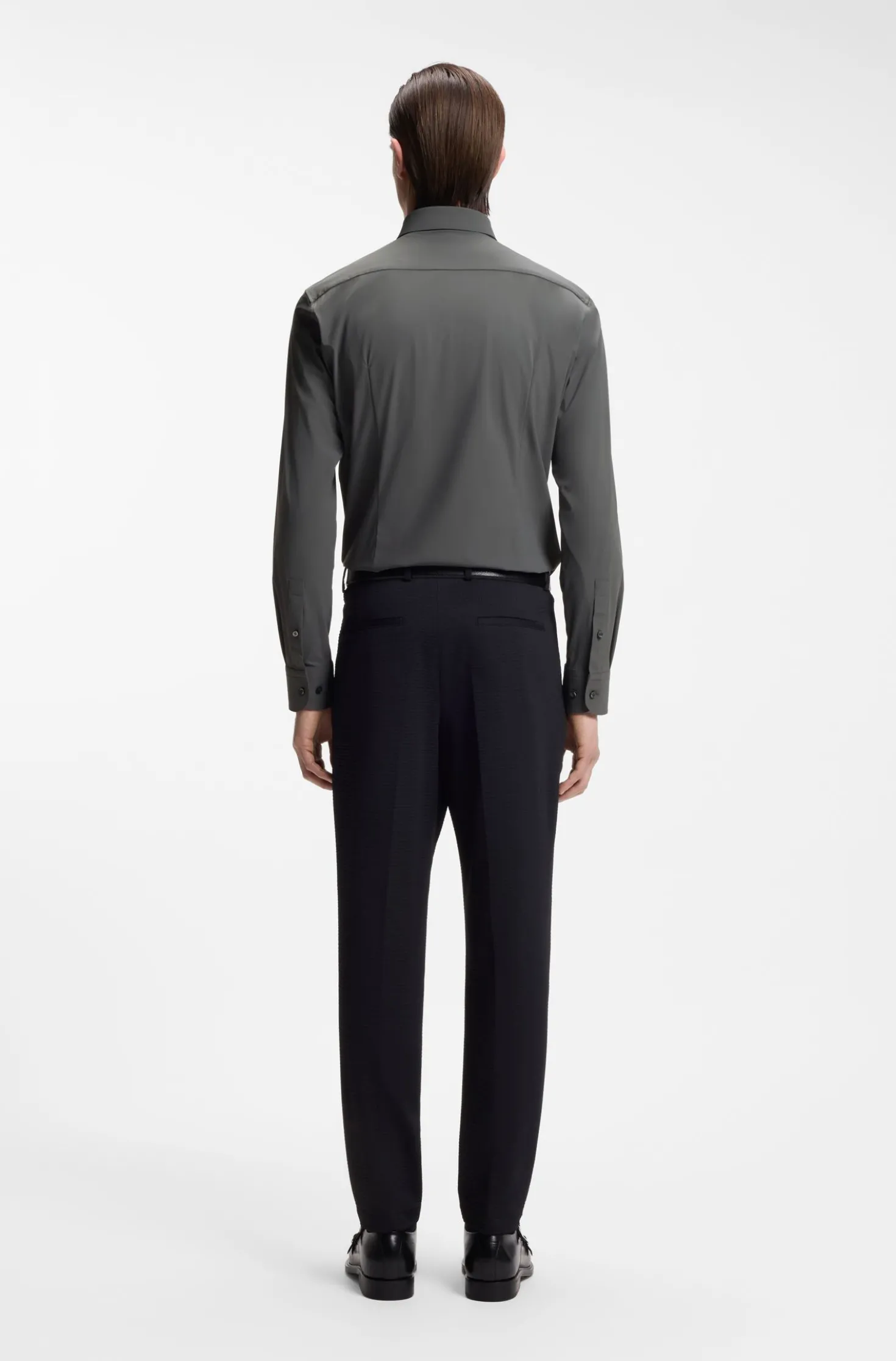 Slim-Fit Hemd aus Performance-Stretch-Jersey