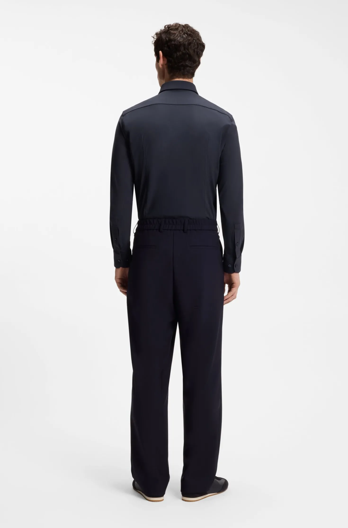 Slim-Fit Hemd aus Performance-Stretch-Jersey