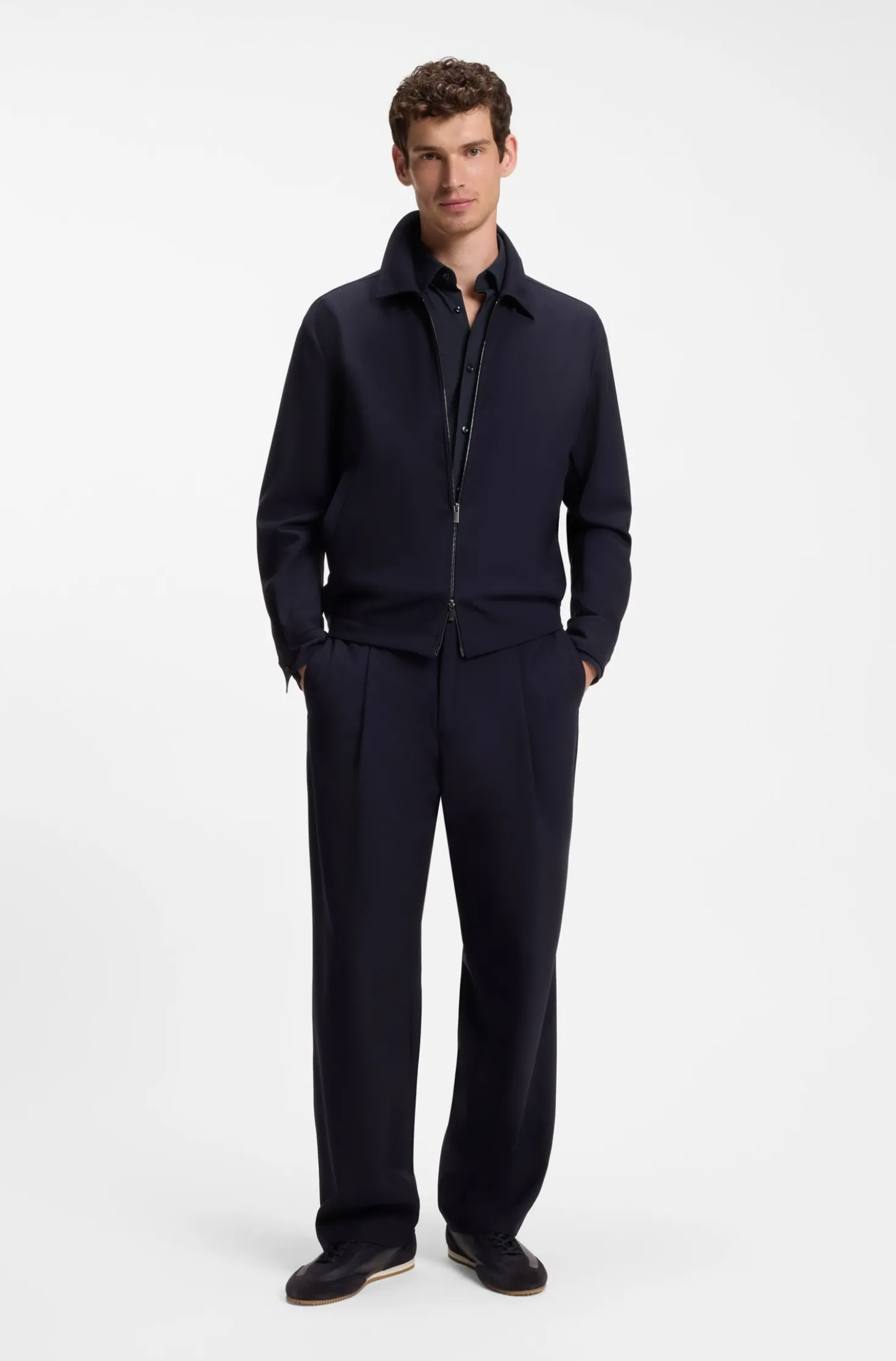 Slim-Fit Hemd aus Performance-Stretch-Jersey