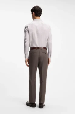 Slim-Fit Hemd aus strukturiertem Baumwoll-Mix