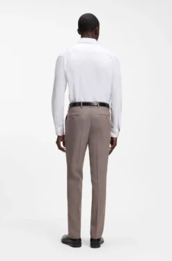 Slim-Fit Hemd aus strukturiertem Baumwoll-Twill