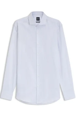 Slim-Fit Hemd aus strukturiertem Baumwoll-Twill