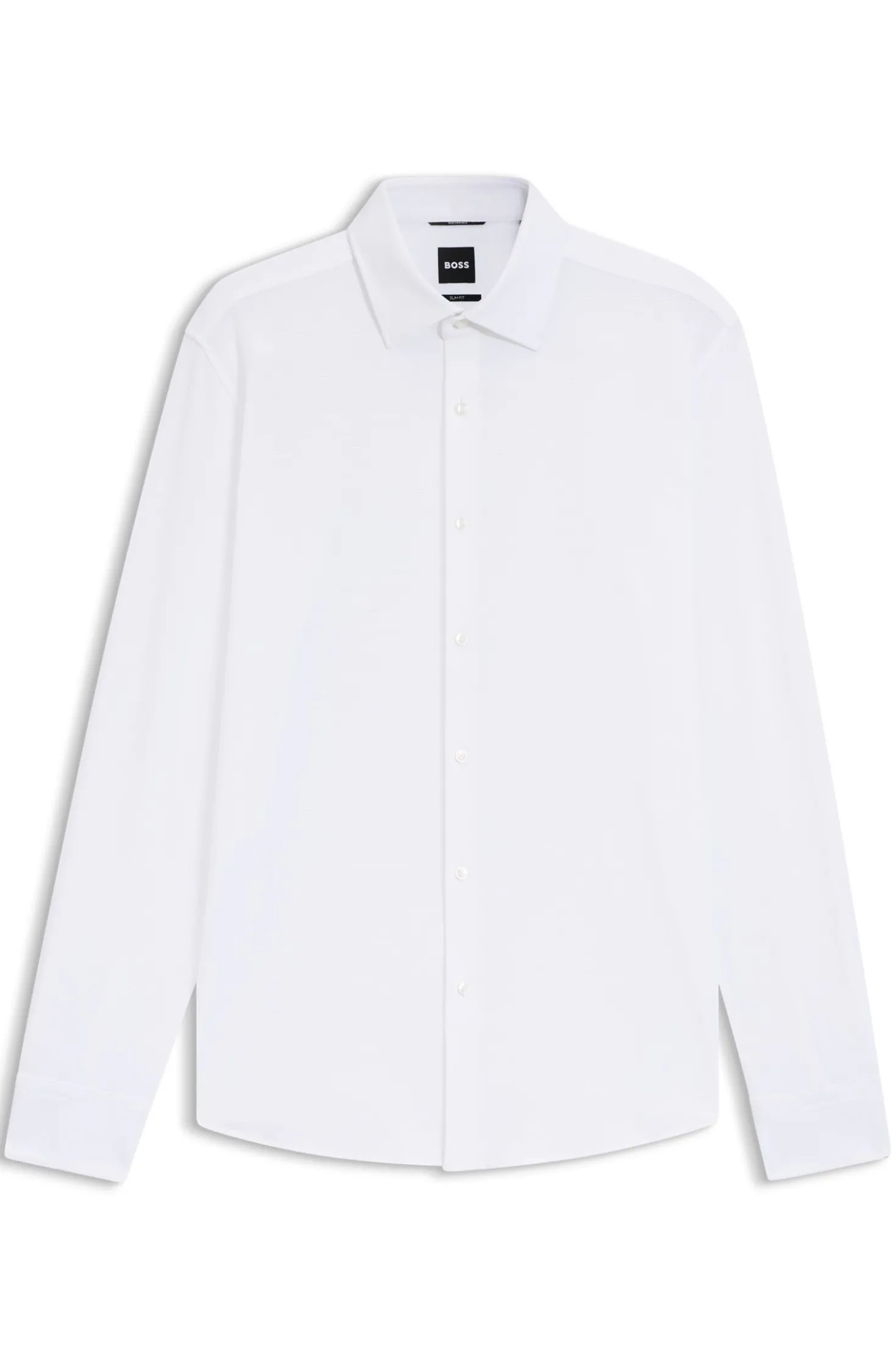 Slim-Fit Hemd aus strukturiertem Performance-Stretch-Jersey