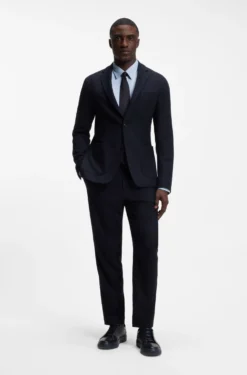Slim-Fit Hemd aus strukturiertem Performance-Stretch-Gewebe