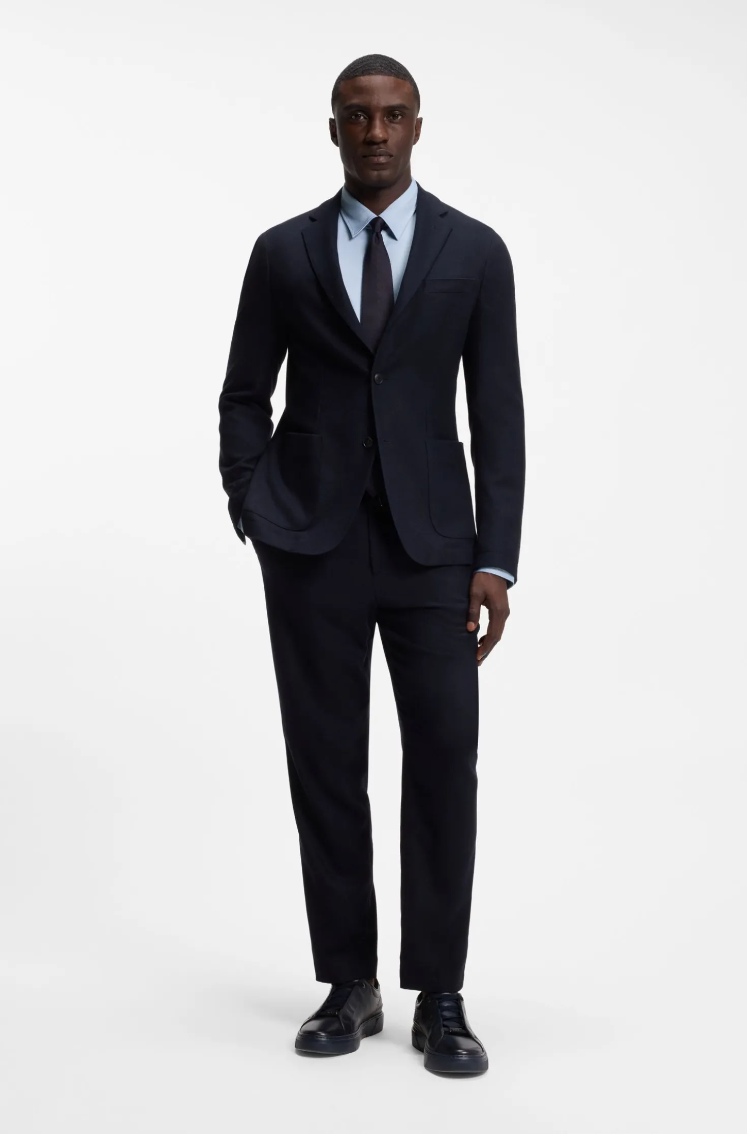 Slim-Fit Hemd aus strukturiertem Performance-Stretch-Gewebe