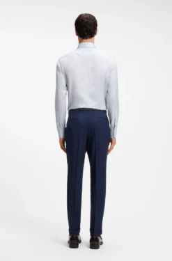 Slim-Fit Hemd mit Streifen aus in Italien gefertigter Baumwolle