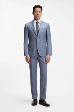 Slim-Fit Hemd mit Streifen aus in Italien gefertigter Baumwolle