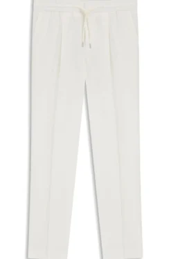 Slim-Fit Hose aus Baumwolle mit Leinen