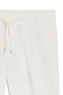 Slim-Fit Hose aus Baumwolle mit Leinen