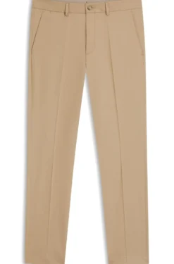 Slim-Fit Hose aus Baumwolle, Seide und Stretch