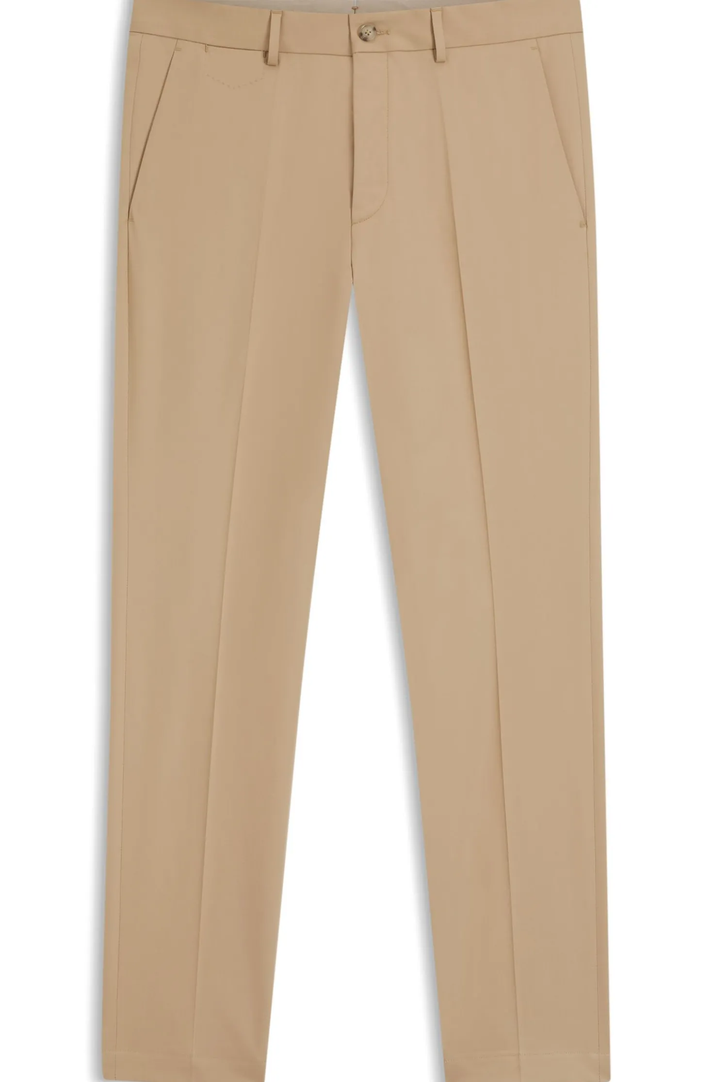 Slim-Fit Hose aus Baumwolle, Seide und Stretch