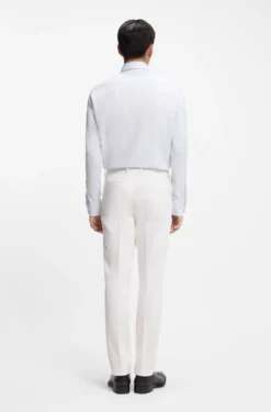 Slim-Fit Hose aus Baumwoll-Mix mit Kaschmir- und Elasthan-Anteil