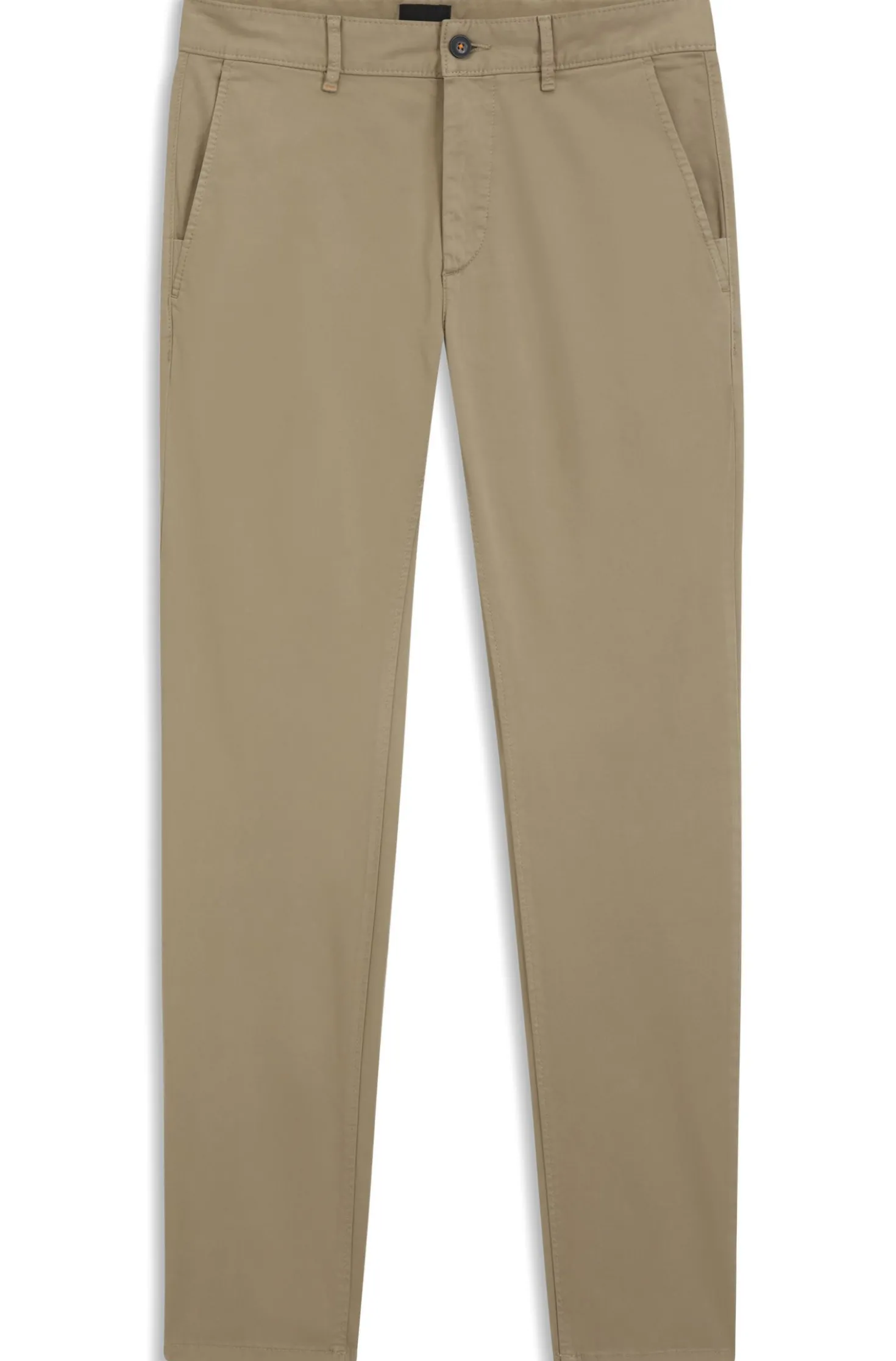 Slim-Fit Hose aus überfärbtem elastischem Satin