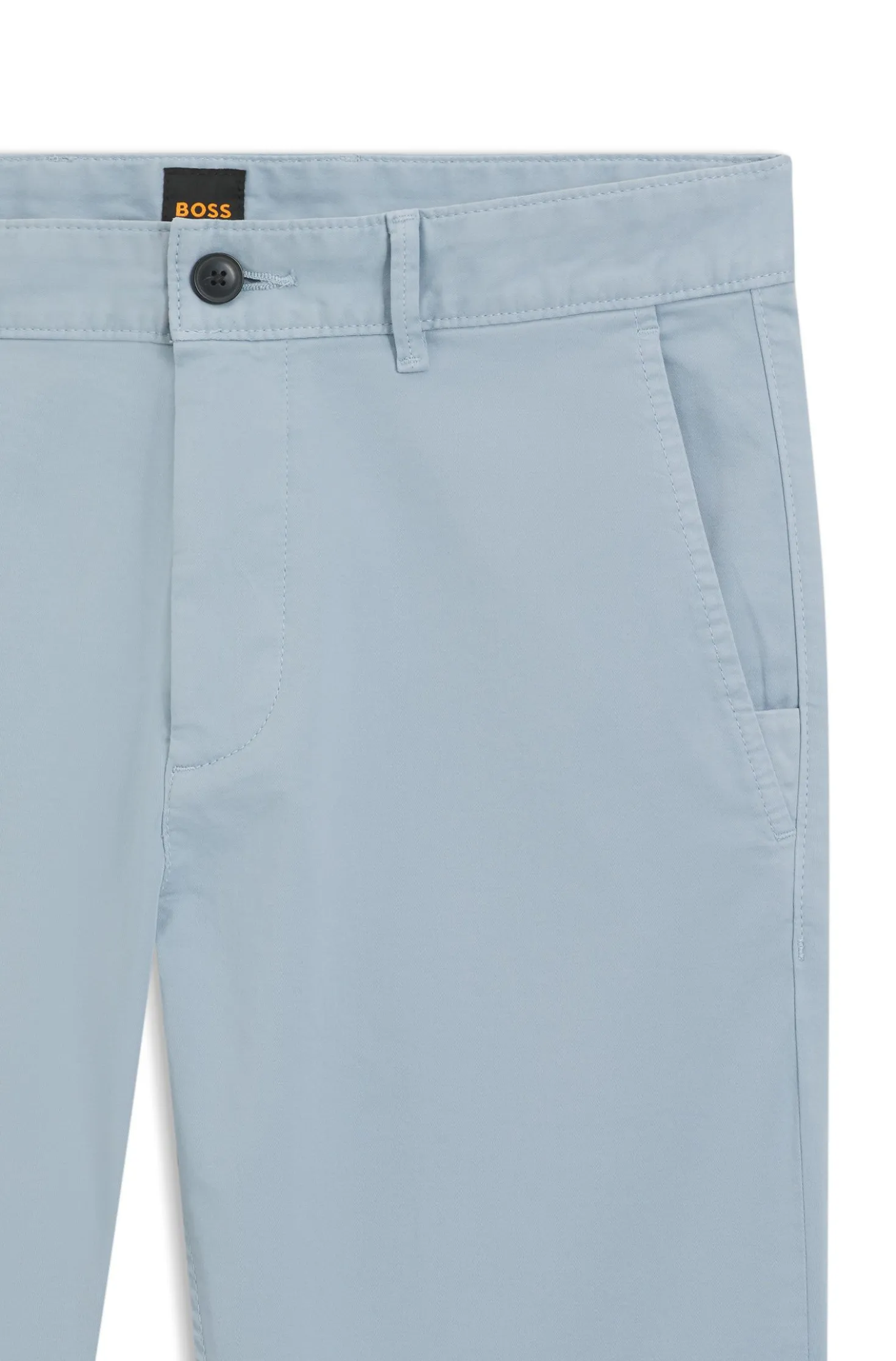 Slim-Fit Hose aus überfärbtem elastischem Satin