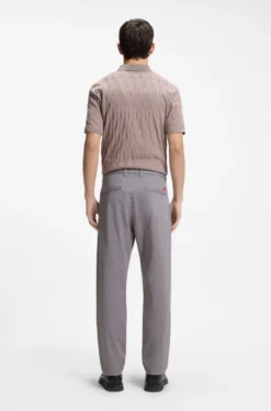 Slim-Fit Hose aus elastischer Baumwoll-Gabardine