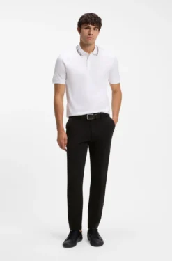 Slim-Fit Hose aus elastischer Baumwoll-Gabardine