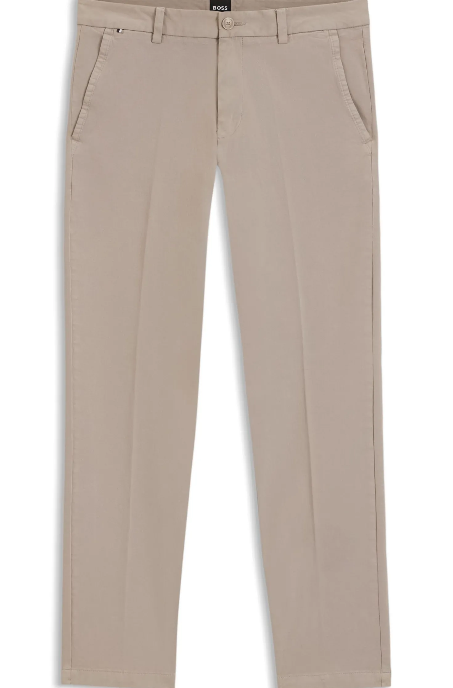 Slim-Fit Hose aus elastischer Baumwoll-Gabardine