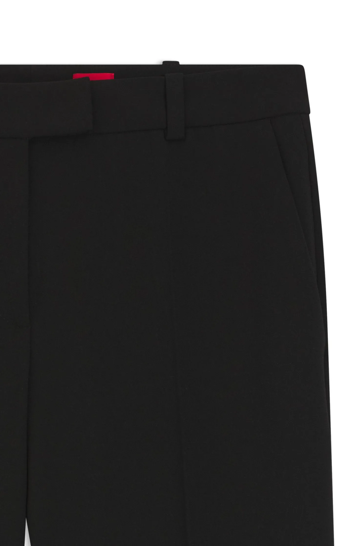 Slim-Fit Hose aus Krepp-Gewebe mit D-Ring-Detail