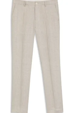 Slim-Fit Hose aus Leinen-Mix