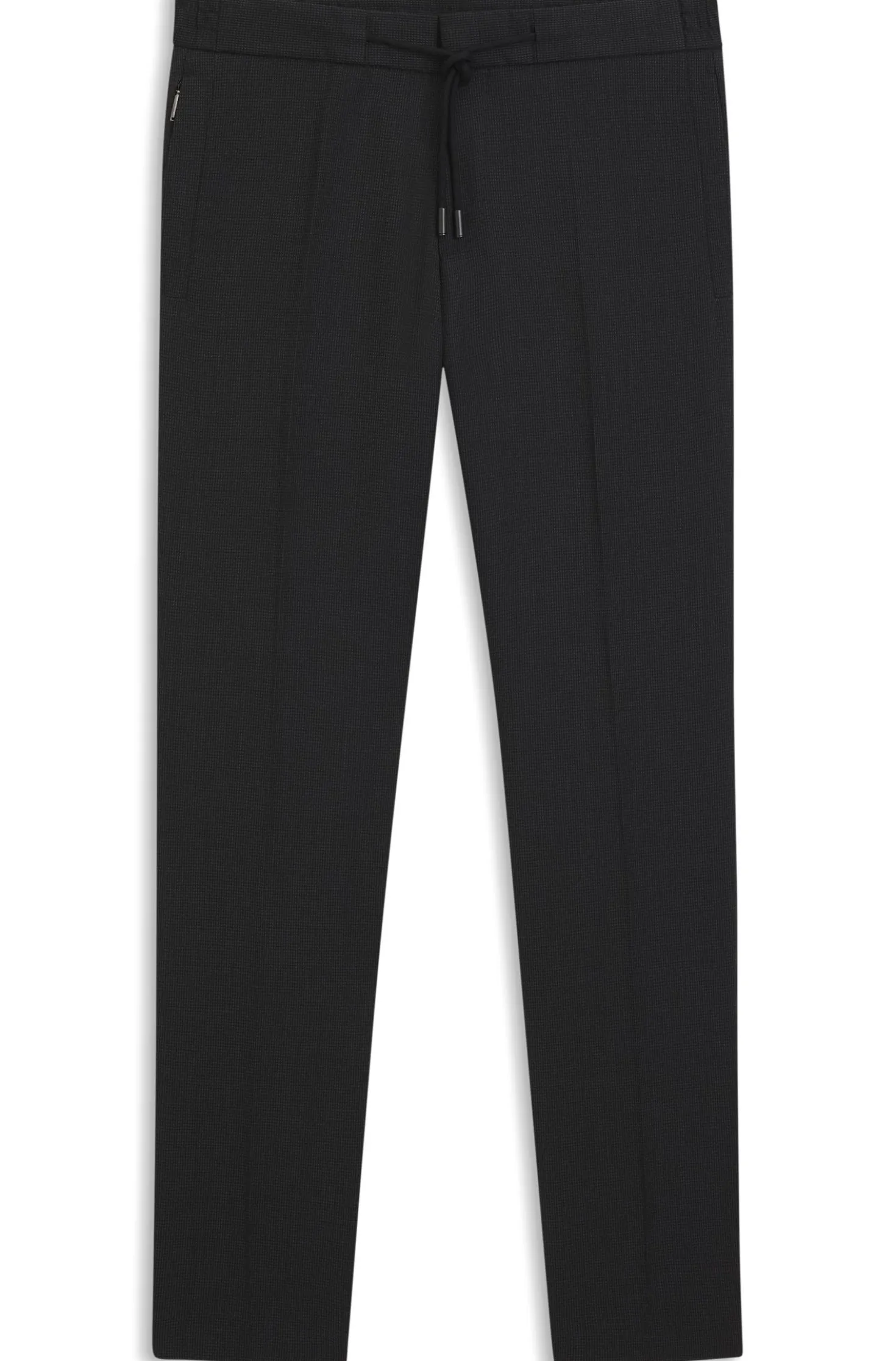 Slim-Fit Hose aus Schurwoll-Mix mit Seide