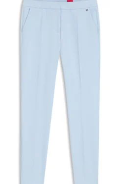Slim-Fit Hose aus Stretch-Gewebe mit Logo-Niete