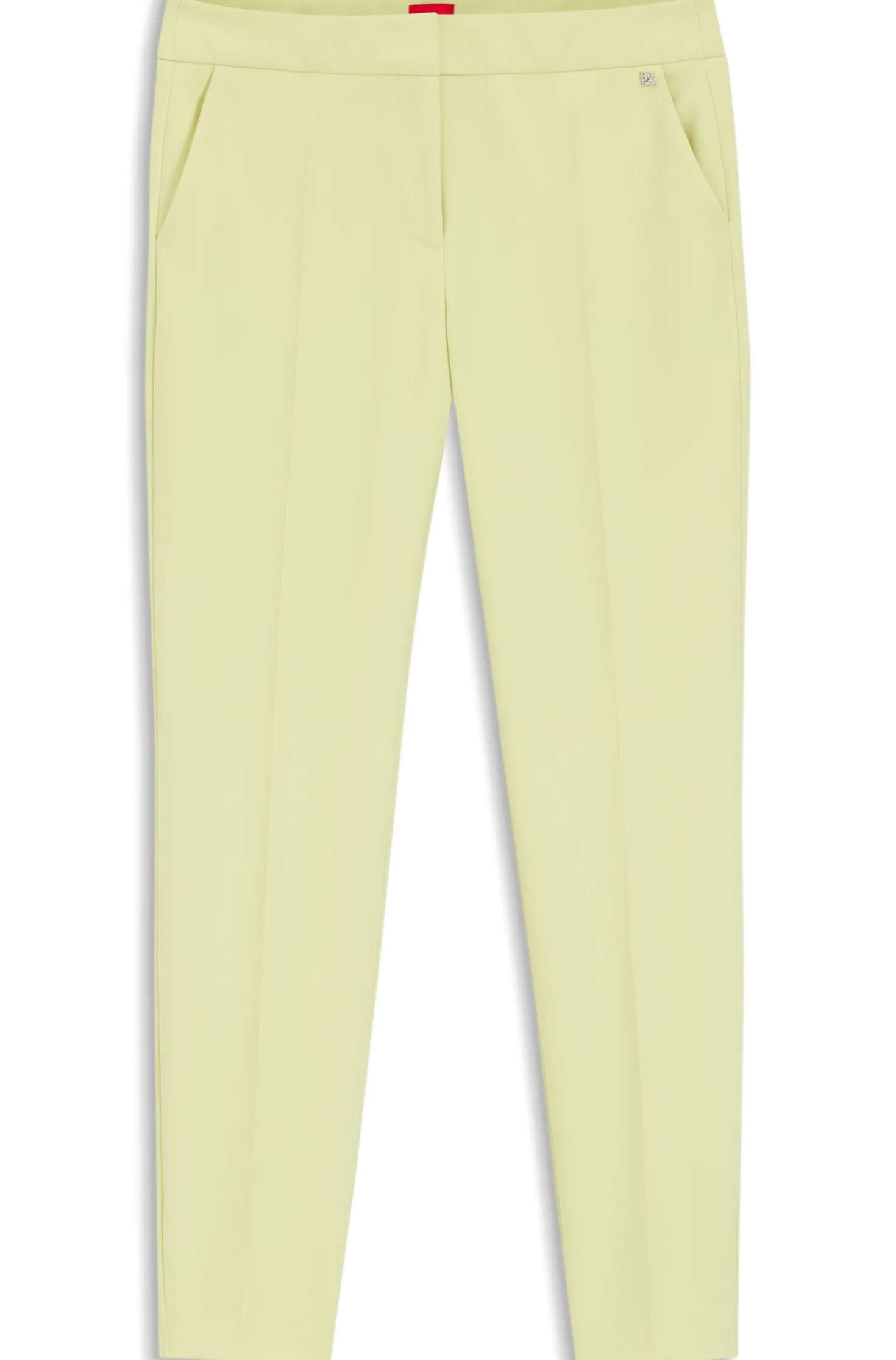 Slim-Fit Hose aus Stretch-Gewebe mit Logo-Niete