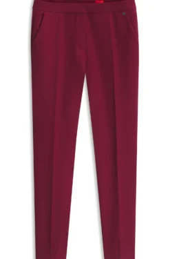 Slim-Fit Hose aus Stretch-Gewebe mit Logo-Niete
