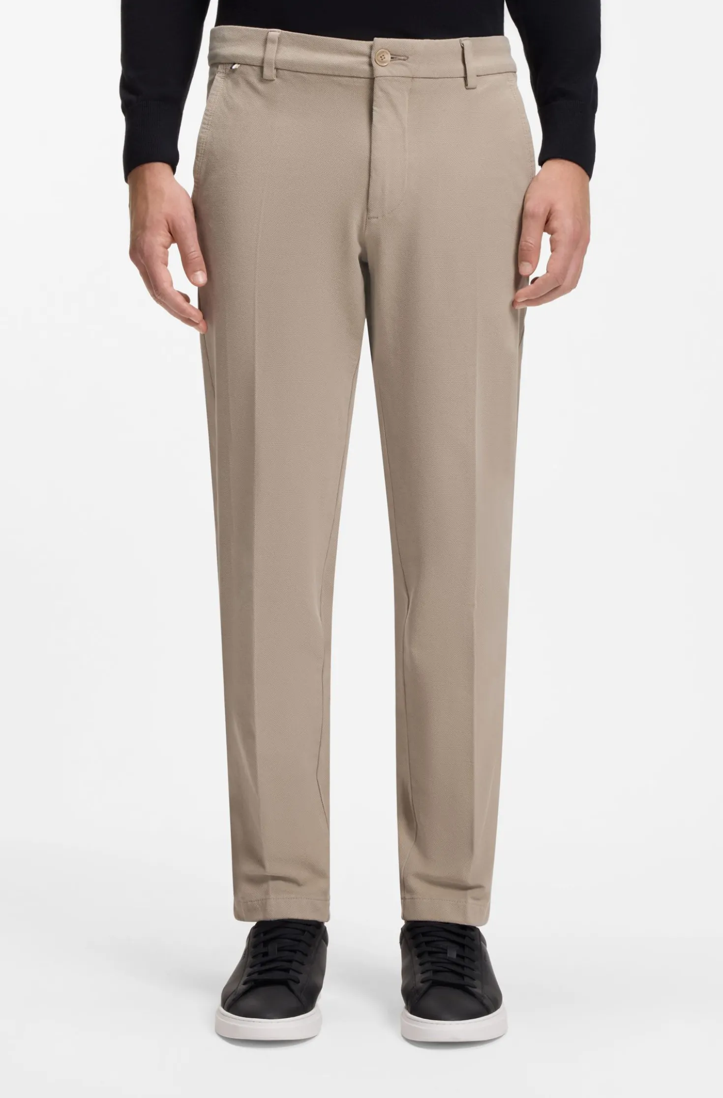 Slim-Fit Hose aus strukturierter Stretch-Baumwolle