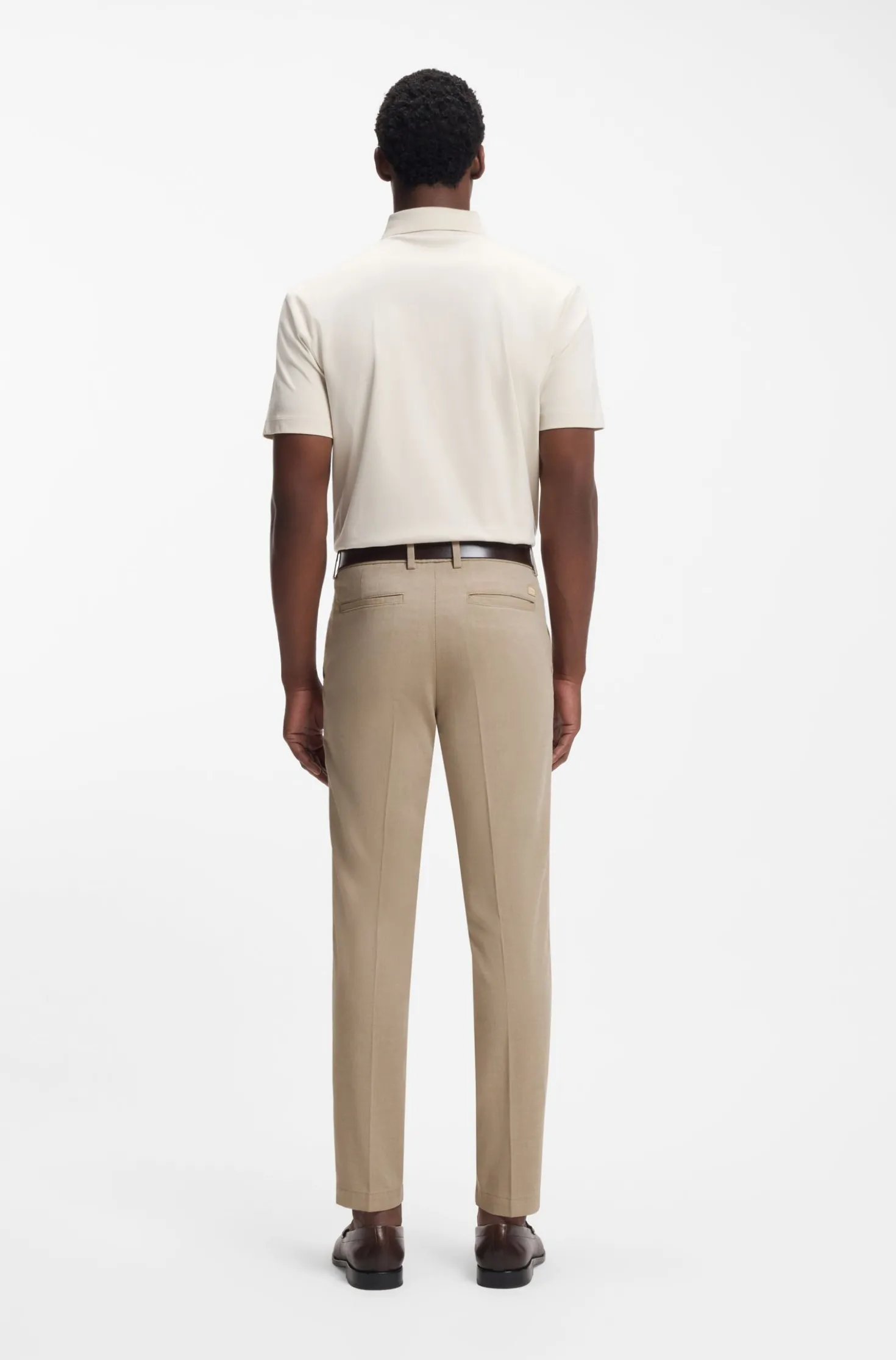 Slim-Fit Hose aus strukturierter Stretch-Baumwolle