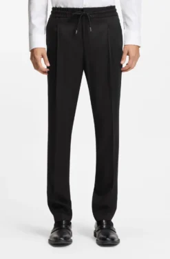 Slim-Fit Hose aus Twill mit Tunnelzugbund